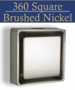 360 Square Brushed Nickel Steam Head