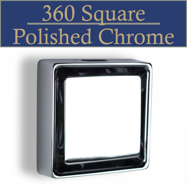 360 Square Polished Chrome Steam Head