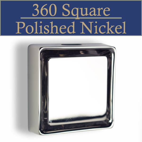 360 Square Polished Nickel Steam Head